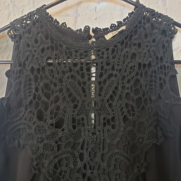 JODIFL Sleeveless Flowy Shift Dress Lace Top - Picture 4 of 8